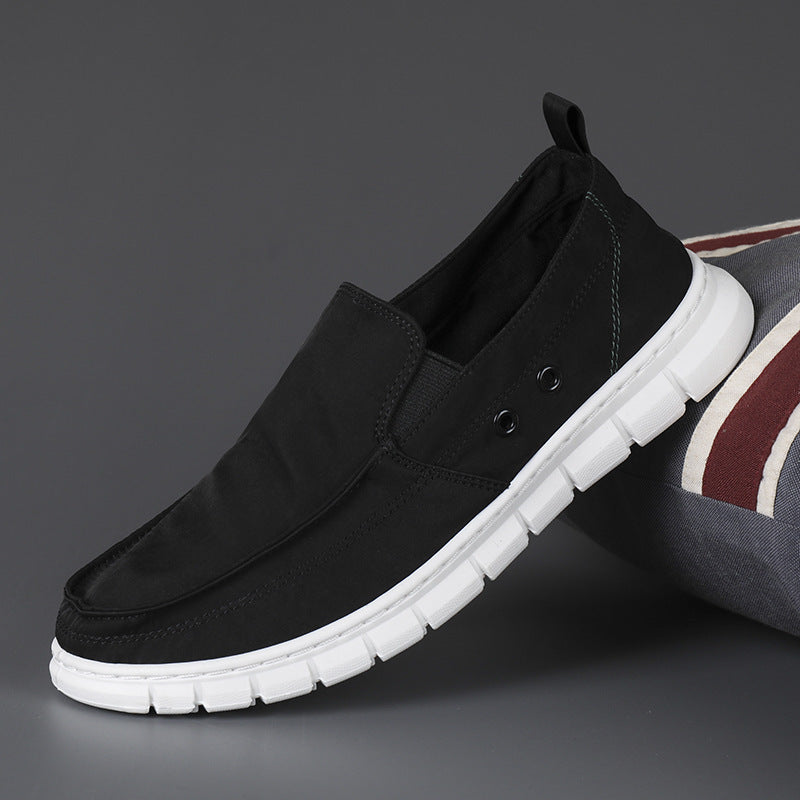 Men's New Fashionable All-match Color Matching Color Contrast Leather Shoes With Rubber Sole