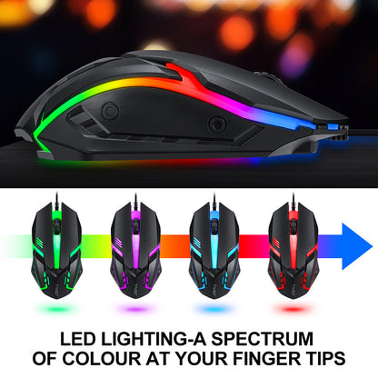 Thunder Wolf Keyboard Mouse Suit Game Luminous Game Office Home