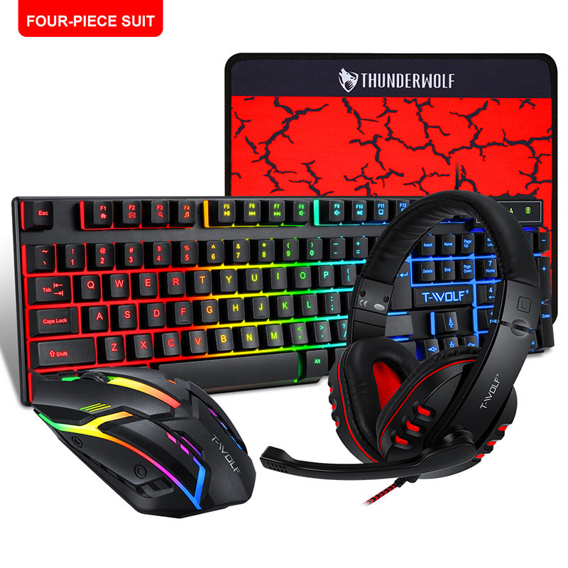 Thunder Wolf Keyboard Mouse Suit Game Luminous Game Office Home